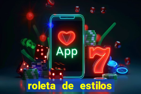 roleta de estilos de roupas