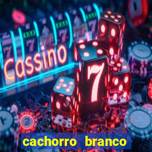 cachorro branco desenho animado