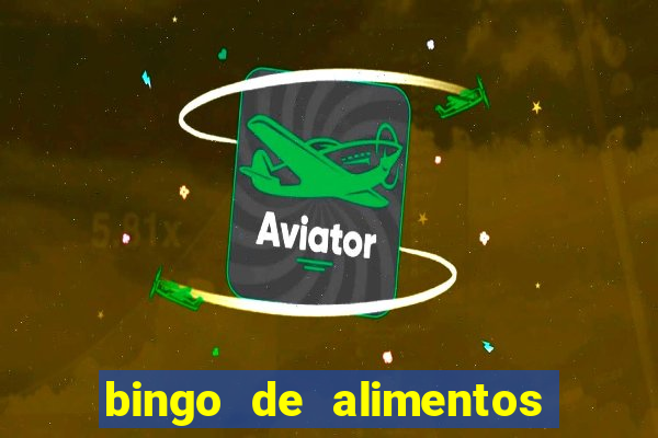 bingo de alimentos saludables para imprimir