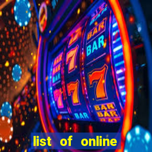 list of online slot sites