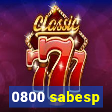 0800 sabesp