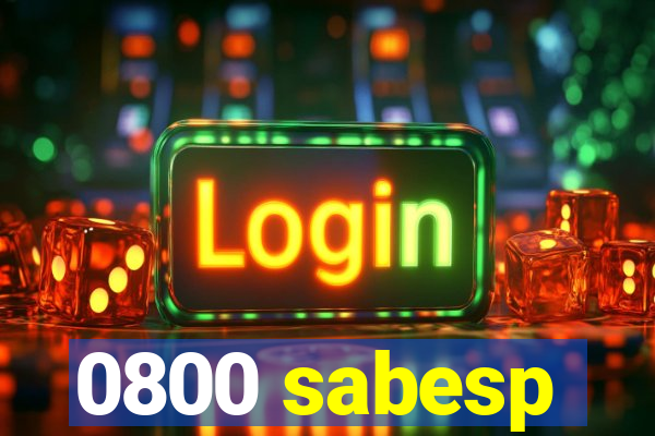 0800 sabesp