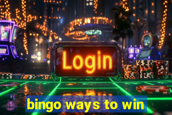 bingo ways to win